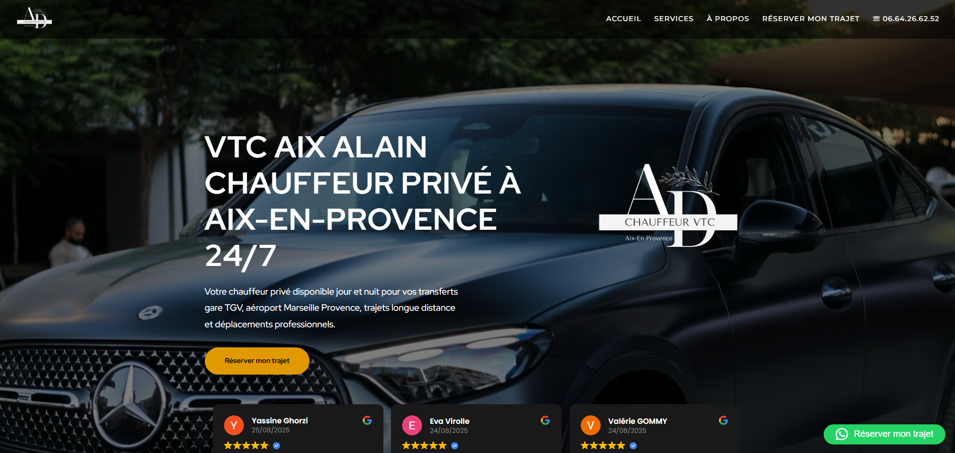 vtc aix alain site internet perpignan
